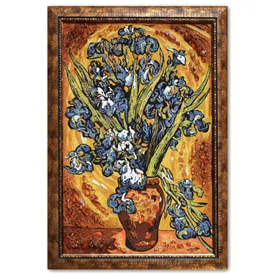 Ирисы ван Гога: цветочная гармония в ванной комнате