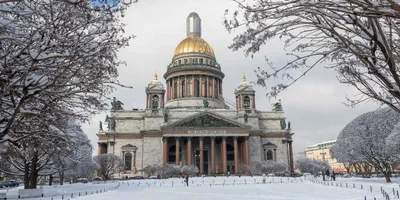 Зимний пейзаж с Исаакиевским собором: Выбор формата скачивания