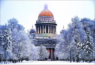 Фото Исаакиевского собора зимой: Заснеженная красота