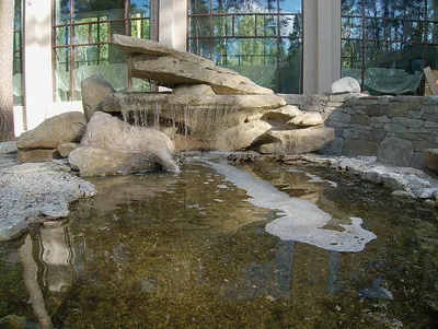 PNG изображения с искусственными водопадами в саду