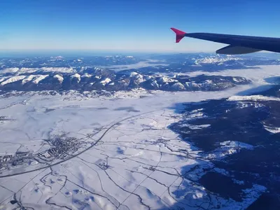 Зимнее великолепие с высоты: Фото из самолета