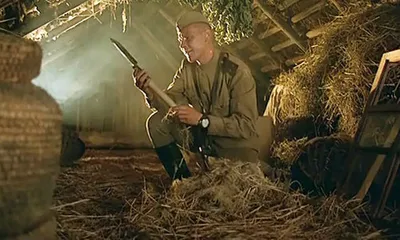 Фотография с боевой сценой из военного фильма в высоком разрешении