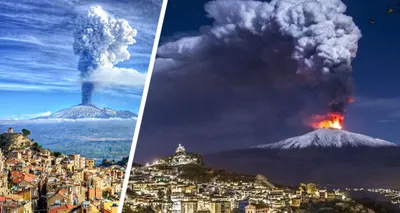 Великолепие природы: изображение извергающегося вулкана.