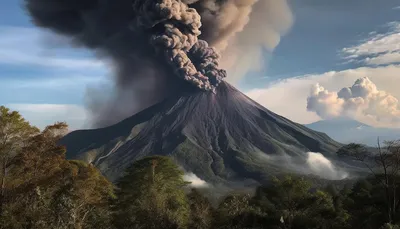Фото вулкана в разрешении Full HD 2024 года