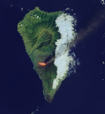 Космические снимки вулканов для любителей фотографии.