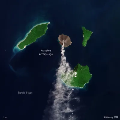 Планетарное зрелище: космические фото извержения вулкана