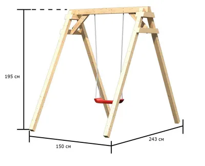 Фотка деревянных качелей в хорошем качестве