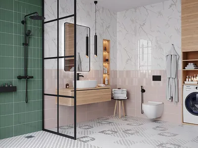 Изображения кафельной плитки в ванной комнате - 2024 год