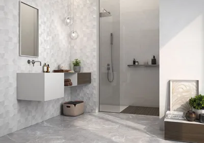 Как создать романтический интерьер ванной комнаты с помощью кафельной отделки: фото идеи