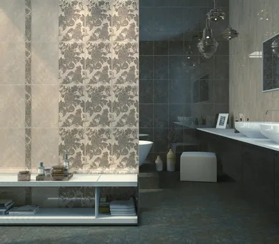 Кафель в ванной комнате: фотографии с оригинальными дизайнерскими решениями