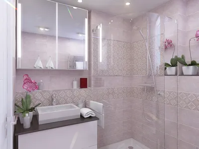 Фото кафельной плитки для ванной комнаты с глянцевой отделкой