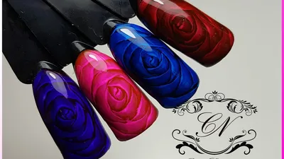 Как создать розовые розы на ногтях: фото webp