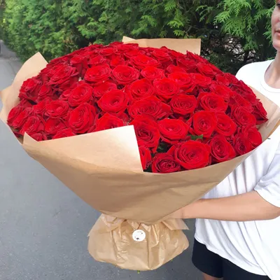 Феноменальное фото букета из 101 розы