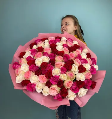 Потрясающее фото букета из 101 розы