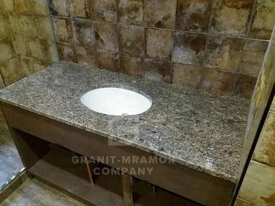 Фото каменной столешницы в ванной: скачать в HD