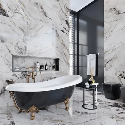 Каменная ванна: красивые фото для оформления ванной комнаты