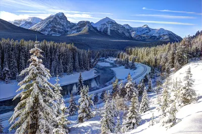 Фотоизысканный Канадский Зимний Пейзаж