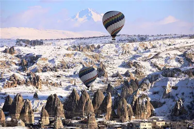 Зимний волшебство Каппадокии: скачайте потрясающие фотографии