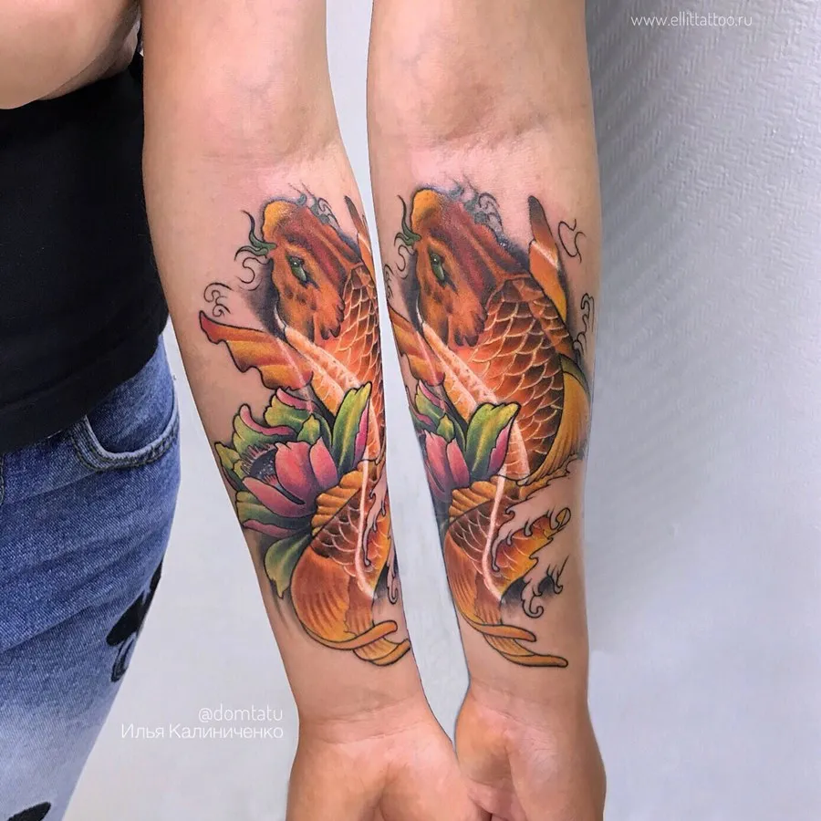 Koi tattoo: изображения без лицензионных платежей