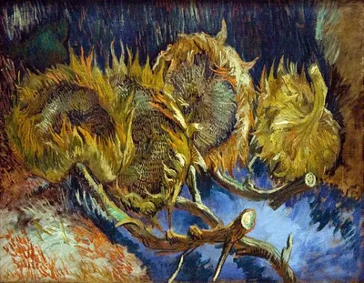 Уникальное фото картины Ван Гога Подсолнухи