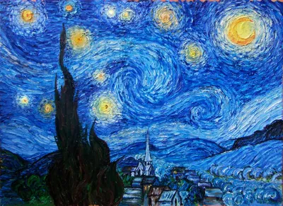 Фото Ван Гога Звездная ночь в формате JPG, PNG, WebP