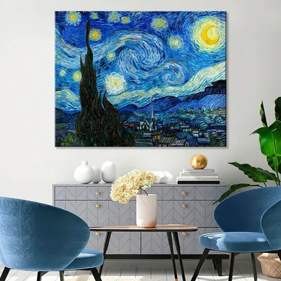 Фотография Звездной ночи Ван Гога: воплощение художественной гармонии