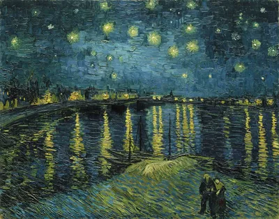 Картина Ван Гога Звездная ночь в новом формате