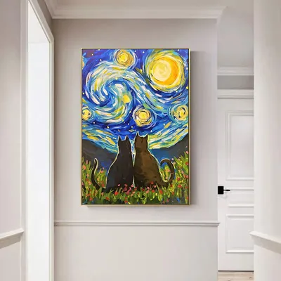 Картина Ван Гога Звездная ночь в формате бесплатно