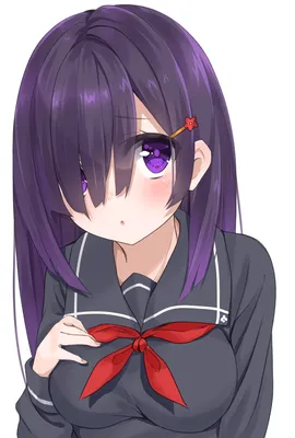 Фото аниме девушек с фиолетовыми волосами в хорошем качестве для скачивания
