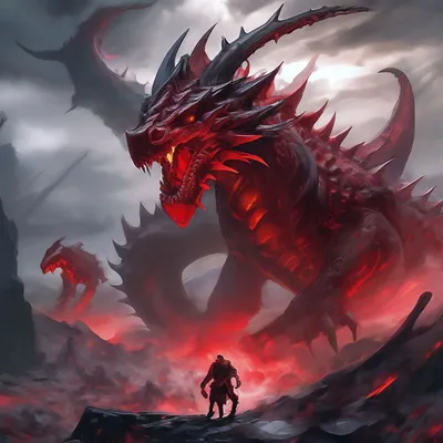 Картинки красных драконов  фото