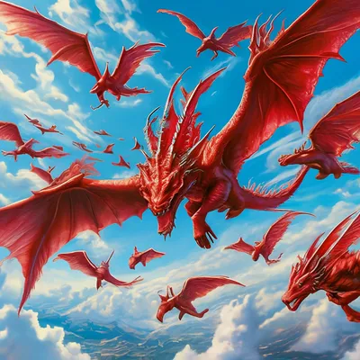 Картинки красных драконов: бесплатно скачать