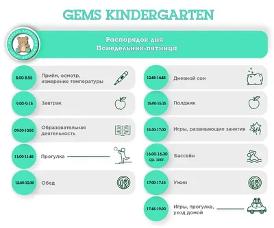 Расписание дня в детском саду: время для игр