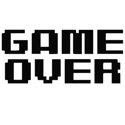 Новые фото с надписью Game Over в формате JPG, PNG, WebP в хорошем качестве