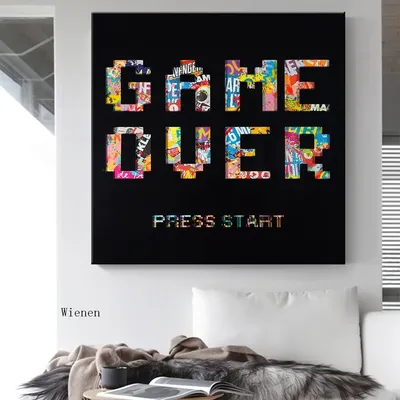 Фото с надписью Game Over в формате JPG, PNG, WebP для скачивания в хорошем качестве