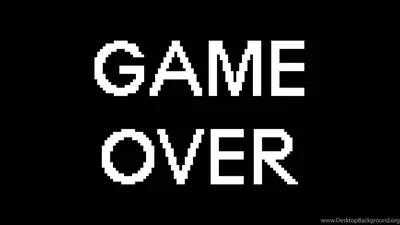 Новые фото с надписью Game Over в формате JPG, PNG, WebP в Full HD разрешении