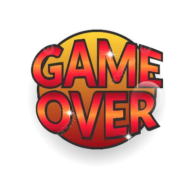 Фото с надписью Game Over в формате JPG, PNG, WebP в Full HD разрешении для скачивания