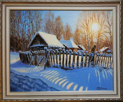 Изображения зимнего времени года в масляной живописи