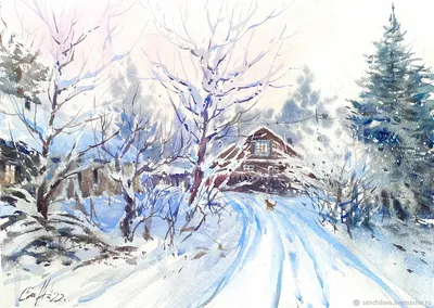 Зимние вдохновения: Картины снежных полей и зимних закатов