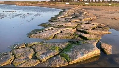 Живописный фон с видом на Каспийское море