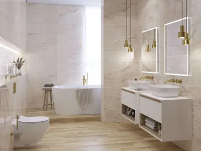 Керамическая плитка для ванной: фото с различными вариантами укладки