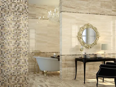 Элегантные образцы керамической плитки для ванной комнаты