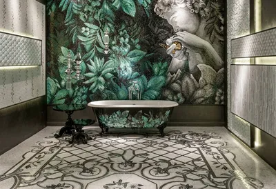 Керамическая мозаика для ванной: красота и функциональность в одном фото