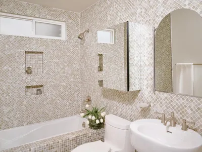 Идеи для оформления ванной комнаты с использованием керамической мозаики