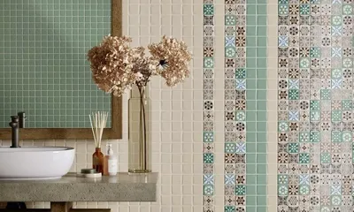 Фото керамической мозаики для ванной: выбирайте размер и формат