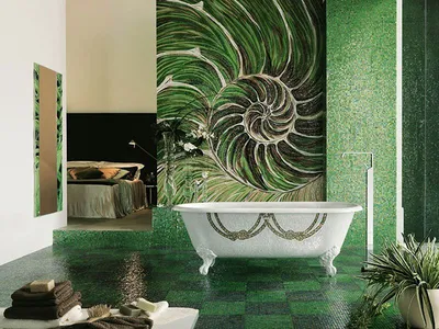 Изображения керамической мозаики для ванной комнаты