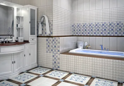 Керамическая мозаика для ванной: фото и изображения