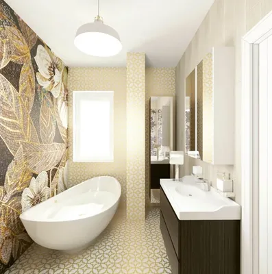 Керамическая мозаика для ванной в Full HD качестве