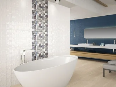 Арт-фото керамической мозаики для ванной комнаты в 4K разрешении