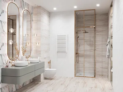 Керамогранит на стенах в ванной: идеи для создания элегантного интерьера