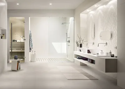 Фото керамогранита на стены в ванной комнаты в 2024 году